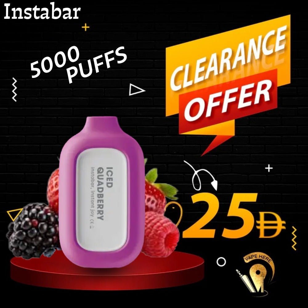 INSTA BAR 5000 PUFFS 20MG DISPOSABLE VAPE POD DEVICE Dubai, UAE